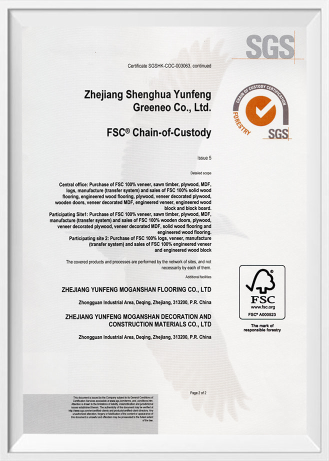 Zhejiang Yunfeng Moganshan Dekorasyon ve İnşaat Malzemeleri Co., Ltd.